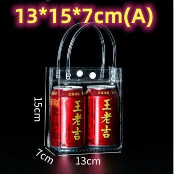 Ready Stock PVC Clear Transparent Bag Gift Bag with handles Reusable Plastic Gift Wrap Tote Bags