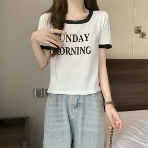 Atasan Wanita Dewasa Import Variasi Sunday Morning Lengan Pendek Terbaru