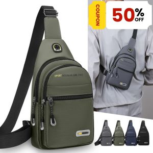 QNQN 【COD】ใหม่ Oxford ผ้าทนต่อการสึกหรอหน้าอกกระเป๋า Premium Sense Men เอียงช่วงแฟชั่นกระเป๋าสะพายไหล่เดียวน้ำหนักเบากระเป๋าเป้สะพายหลังกีฬาลำลอง