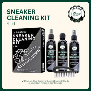 LaSoleManila Sneaker Cleaning Kit (4 in 1) Sneaker Deodorizer with Oil and Water Shoe Shield Protect Shoe Brush