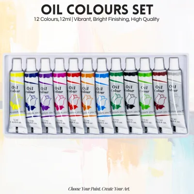 [SG] 12 Colours Artist Paint Set 12ml | Water Acrylic & Oil Paints [Evergreen Stationery]