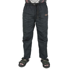 JAVA SEVEN Celana panjang cargo pria PDL pinggang elastis / Drill union loreng & hitam / ISL 039