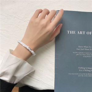 999 Silver Hot-Selling Bracelet for Women ins Niche Design Pure Silver Bracelet Best Friend Silver Bangle Light Luxury Young Minimalist Style