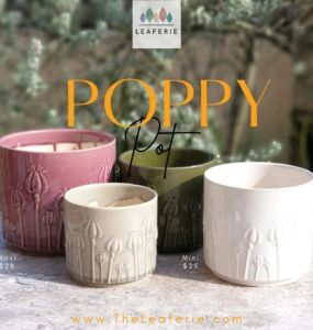 The Leaferie Poppy Flowerpot . flowerpots . flower pot . plant pots . planter . planters . Ceramic . Plants