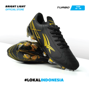 Bright Light Turbo KD Sepatu Sepak Bola Anak Original – Warna Hitam Gold untuk Olahraga