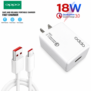 CARRDINAL: OPPO Charger Buy 1 take 1 Bundle 18W Fast Charger with Type-C + Micro USB Data Charging Cable