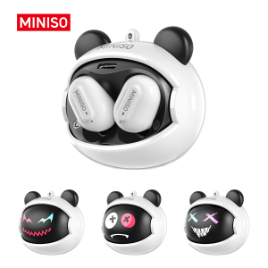 MINISO MS118 AI Translation Earbuds with Screen ENC Noise Canceling IPX5 Waterproof Wireless Bluetooth Earphones for Android & iOS Perfect for Travel & Business