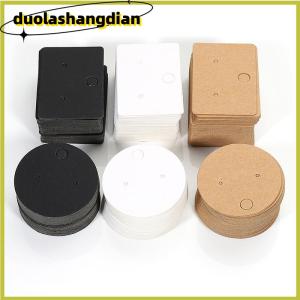 [Duola] การ์ดแสดงผลต่างหูกระดาษแข็งกลม50ชิ้นป้ายแขวนเครื่องประดับกระดาษคราฟท์เปล่าสำหรับต่างหูหมุดหูขายบรรจุภัณฑ์