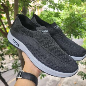 Giày thể thao nữ chạy bộ chống trơn trượt êm ái đế 3cm Giày lười nữ thể thao siêu nhẹ ôm chân thoáng khí