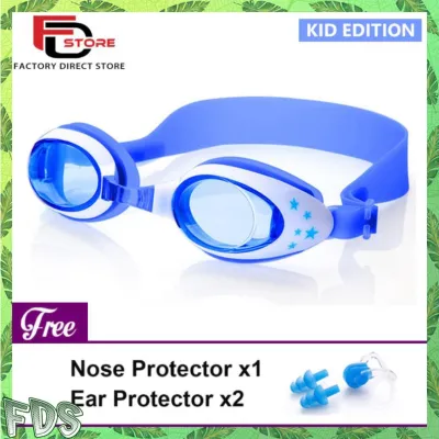 FDS Kids Anti Fog Swimming Goggles High Defination Waterproof Glasses with Protective Case Tinted UV Protection (Kids Edition)