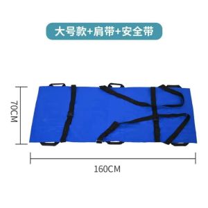 Blue Oxford Polyester Medical Patients Slide Sheet Positioning Bed Pad with Reinforced Handles Patient Transfer Sheet