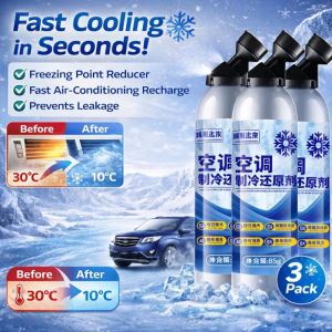 Car AC Refrigerant Car Air Conditioning Freezing Point Reducer Eco-Friendly Instant Cooling Agent with Valve Adapter