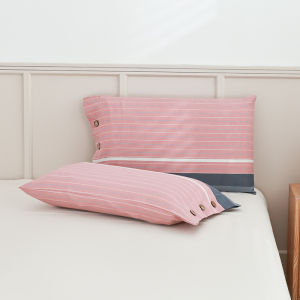 SUNLIGHT HOME 2 Pieces Stylish Button Pillowcase1 Pair Simple Thickened Pillow CaseBreathable Pillow Cover