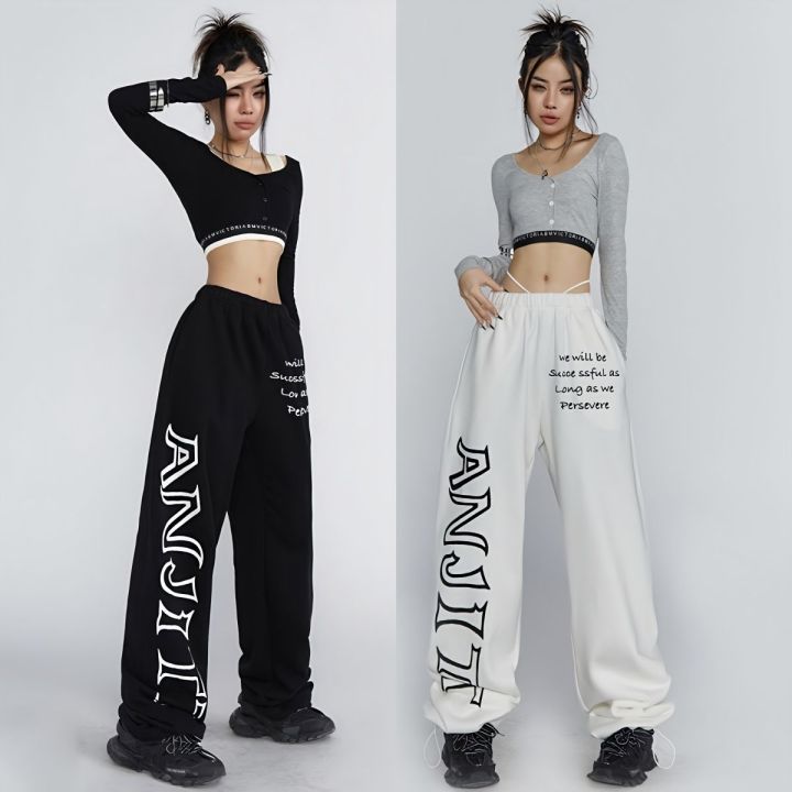 Y2K Hiphop Quần Cho Cô Gái Phụ Nữ phong cách Hàn Quốc eo cao Nhảy Jazz ...