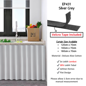 Pelekat Velcro Tape Langsir Dapur Cabinet Curtain Sinki Dapur Langsir Kabinet Dapur Sink Curtain Singki Decor - DP