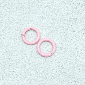Hàng sẵn có 4 cái/lốc tự làm sơn màu vòng tròn bấm nút Keychain Nhẫn hở hành lý phụ kiện quần áo phụ kiện tự làm điện thoại
