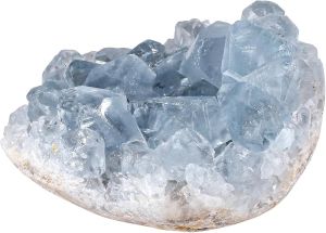 Rockcloud Natural Raw Blue Celestite Mineral Healing Crystal Cluster Geode Irregular Home Decoration Gemstone Specimen 0.02-0.10 lb
