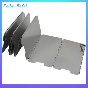 [Feibe Befei] Outdoor camping stove set pot accessories windshield with pin 9 pieces of mini windshield with cloth bag