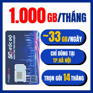( SIÊU SIM ) SIM 4G 5G MOBIFONE 1.000GB/Tháng Tốc Độ Cao Trọn Gói 7-14 Tháng - Dùng Riêng Cho KHu Vực Hà Nội . FREESHIP - CHƯA KÍCH HOẠT .