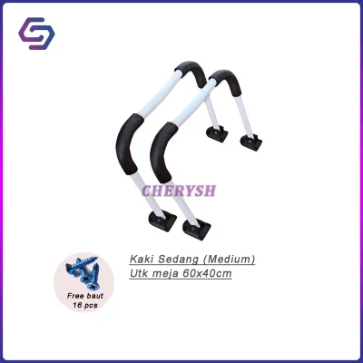 (CHERYSH) 2 Pcs kaki meja belajar untuk meja ukuran 70x50 60x40 50x30 gratis baut 16 pcs