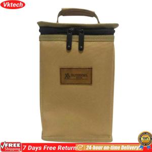 【Ready】【Vktech】Camping Stove Storage Case Multipurpose Propane Stove Storage Box Wear Resistant Large Capacity Outdoor Picnic Basket