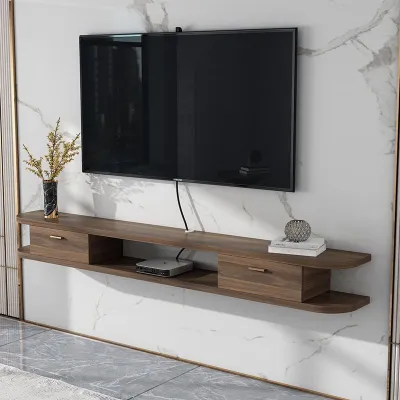 TV Rack Cabinet TV Display Cabinet TV Cabinet Wood Light Luxury High-End Solid Wood Ecological Board Modern Simple Shelf TV Cabinet Wood