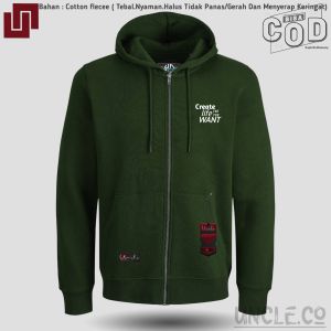 COD Hoodie Zipper Pria Distro sweater hoodie pria distro tebal warna hitam