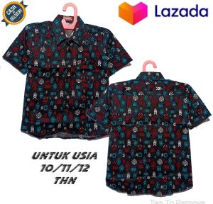 Kemeja Lengan Pendek Anak Laki Laki Pria Remaja Dewasa Bahan Katun Strecth Adem Melar Motif Bermotif Polos Kotak Kotak Murah Umur Usia TK SD SMP SMA Umur Usia 1 2 3 4 5 6 7 8 9 0 Tahun-TOKOUMMIBUSANA1500021624