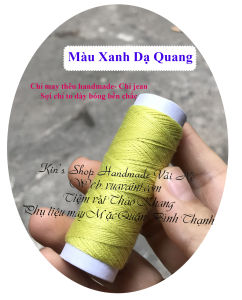 Chỉ Handmade Cuộn Sợi Chỉ To kiểu chỉ jean chuyên dùng may thêu đồ handmade gấu bông may vải nỉ len thêu thùa phụ liệu may- Kinshophandmade