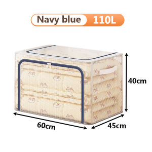 SG SHIP Steel Frame Storage Boxes Foldable Breathable Transparent Clothing Quilt Organizer Dustproof Bag