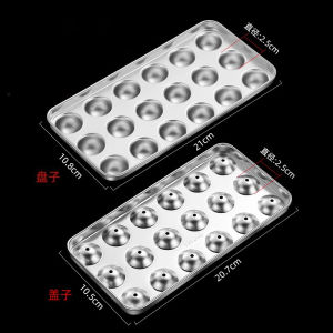 Onetwone 18 khe đá viên Maker 304 thép không gỉ Băng đông lạnh khuôn dùng cho thực phẩm hộ gia đình Ice Hockey tủ đông nhanh chóng demolding Ice hộp lưới 18 lưới hộp làm đá viên khay với nắp