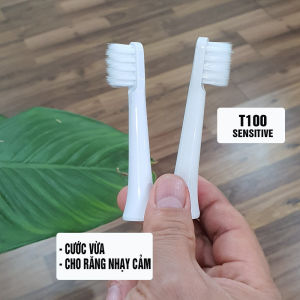 Set Bộ 2 Đầu Bàn Chải Đánh Răng Điện Thay Thế Cho Máy Xiaomi Mijia T100 Lông Mềm Minh House