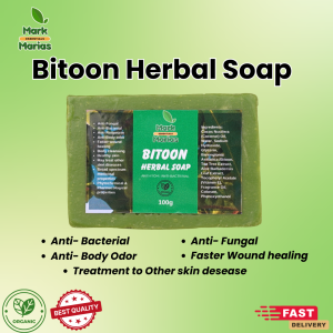 Mark and Marias Bitoon Herbal Soap 100g Antibacterial Antifungal Cleansing Soap for Fresh-Smelling Skin Daily Soap Helps Wash Away Odor-Causing Germs Gentle Skin Cleanser Family Use Premium Herbal Soap Home & Travel Essential Made for Everyday Care