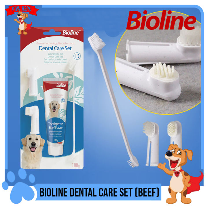 PAW HERO Bioline Dental Care Set Toothpaste 100g Complete Dental Care Toothpaste & Toothbrush