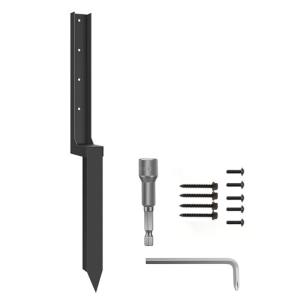 Heavy Duty Thick Fence Post Repair Kits Steel Fence Post Stakes Anchors Spikes for Repairing Broken Wooden Fence Posts