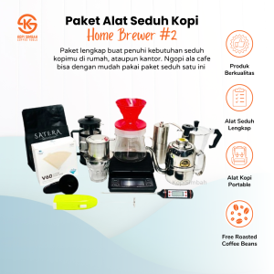 Paket Hemat HOME BREWER 2 Alat Seduh Pembuat Kopi Rumahan Manual Brew V60 Dripper Pour Over V 60 Coffee Maker