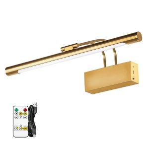 LUCKYLED Rechargeable Modern Wall Light Indoor Gold LED Wall Lamp Lampu dinding Dimmable Picture Light