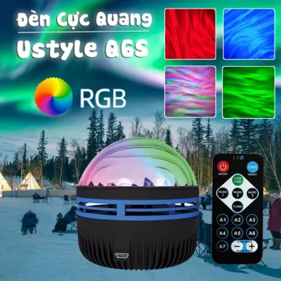 Đèn GALAXY Cực Quang UStyle Q6S Chiếu Bầu Trời Cực Quang Trang Trí Decor Phòng Ngủ Điều Khiển Từ Xa