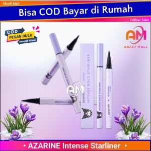 Abadi Mall Azarine Intense Bold Starliner [0.55ml] Eyeliner Hitam Waterproof Longlasting Smudgeproof Transferproof Anti Luntur Tahan Lama di Kelopak Berminyak