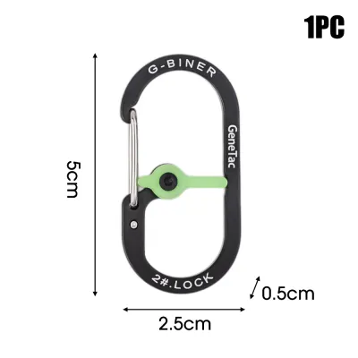 High Quality EDC Alloy Carabiner with Lock Anti-Theft Carabiner Spring Steel Wire Backpack Buckle Outdoor Hiking Camping Tools