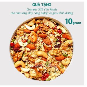Granola siêu hạt ăn kiêng ngũ cốc giảm cân dinh dưỡng eat clean không đường thêm hạt Macca từ Nông Sản Sạch Giọt Nắng