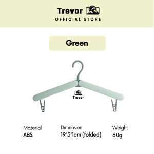 TREVOR Foldable Cloth Hanger - Portable Outdoor Travel Camping Lightweight Penyangkut Lipat 旅行折叠衣架