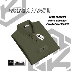 kemeja polos pria lengan panjang polos warna mustard slimfit casual hem pria panjang formal katun