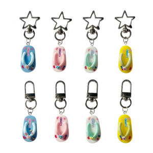 Đi biển thời trang Sandal Key Phụ kiện xách tay Móc treo chìa khóa Charm Gắn Túi kết cấu hợp kim nhựa phù hợp cho những người đam mê du lịch