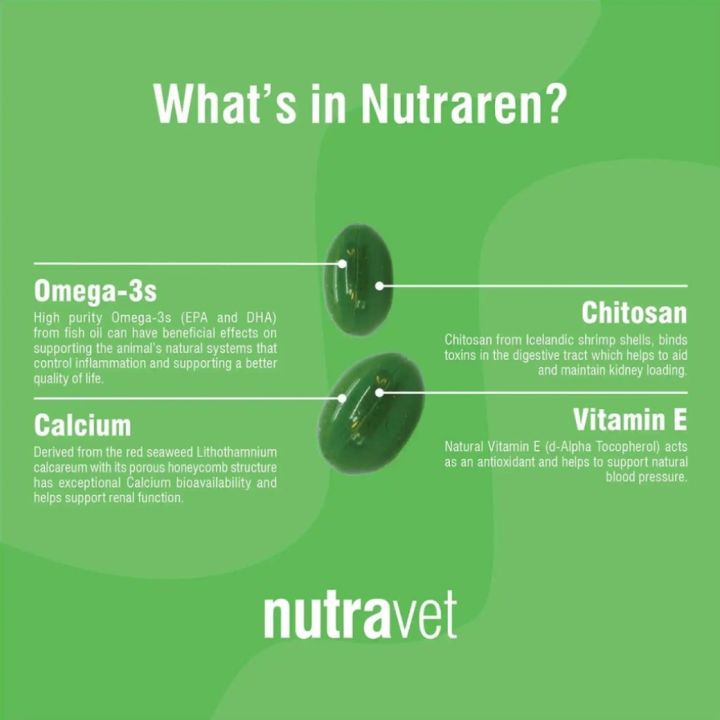 (แบบชุด) Nutravet – Nutraren Dog&Cats Support for Healthy Renal ...
