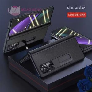 CASE FOR SAMSUNG GALAXY Z FOLD 4 Z FOLD 5 Z FOLD 6 Z FOLD 7 MAGNETIC KICK STAND LEATHER HARDCASE - MM-213