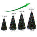Fiber Optic Christmas Tree, Prelit Artificial Christmas Tree with Color Changing Lights and Top Star. 