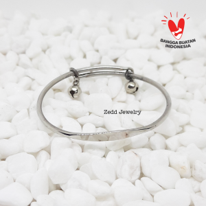 Gelang Anti Kejang Adjustable dengan Lonceng Warna Silver/Gold untuk Anak & Dewasa