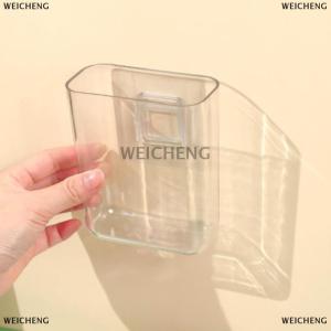 [COD] WEICHENG Trong Suốt Tường Lưu Trữ Hộp Treo Tường Không Có Cú Đấm Cạnh Giường Kệ Tổ Chức Hộp