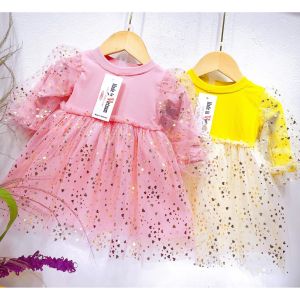 FREESHIP Váy công chúa cho bé gái chất Cotton len phối ren